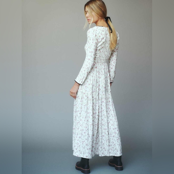 NWT Reformation Floral Chaylyn Long Sleeve Midi Dress - Size 4 - Picture 2 of 11